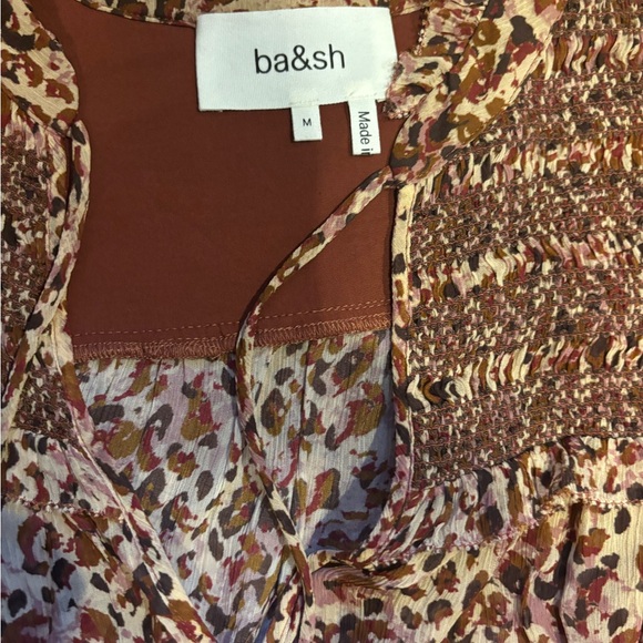 ba&sh Women's Red and Brown Patterned Blouse - Picture 2 of 2